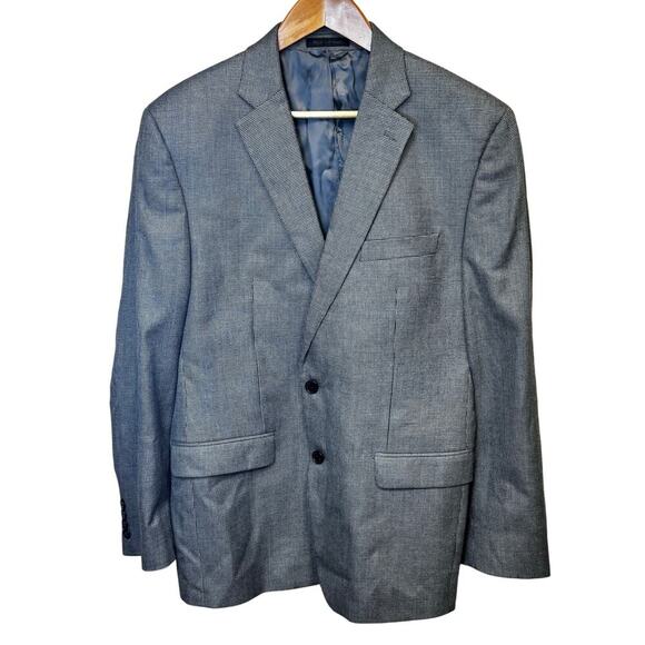 Lauren Ralph Lauren Grey Black Micro Checked Blazer Sports Coat Men's‎ 43R